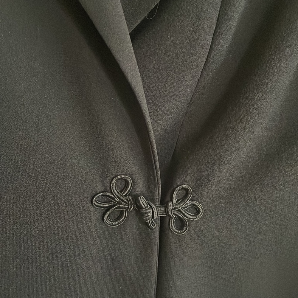 Classic black coat dress. Fully lined - Picture 3 of 6
